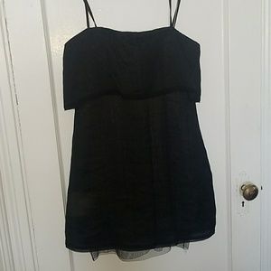 BCBG MAX AZRIA RUNWAY Black silk dress